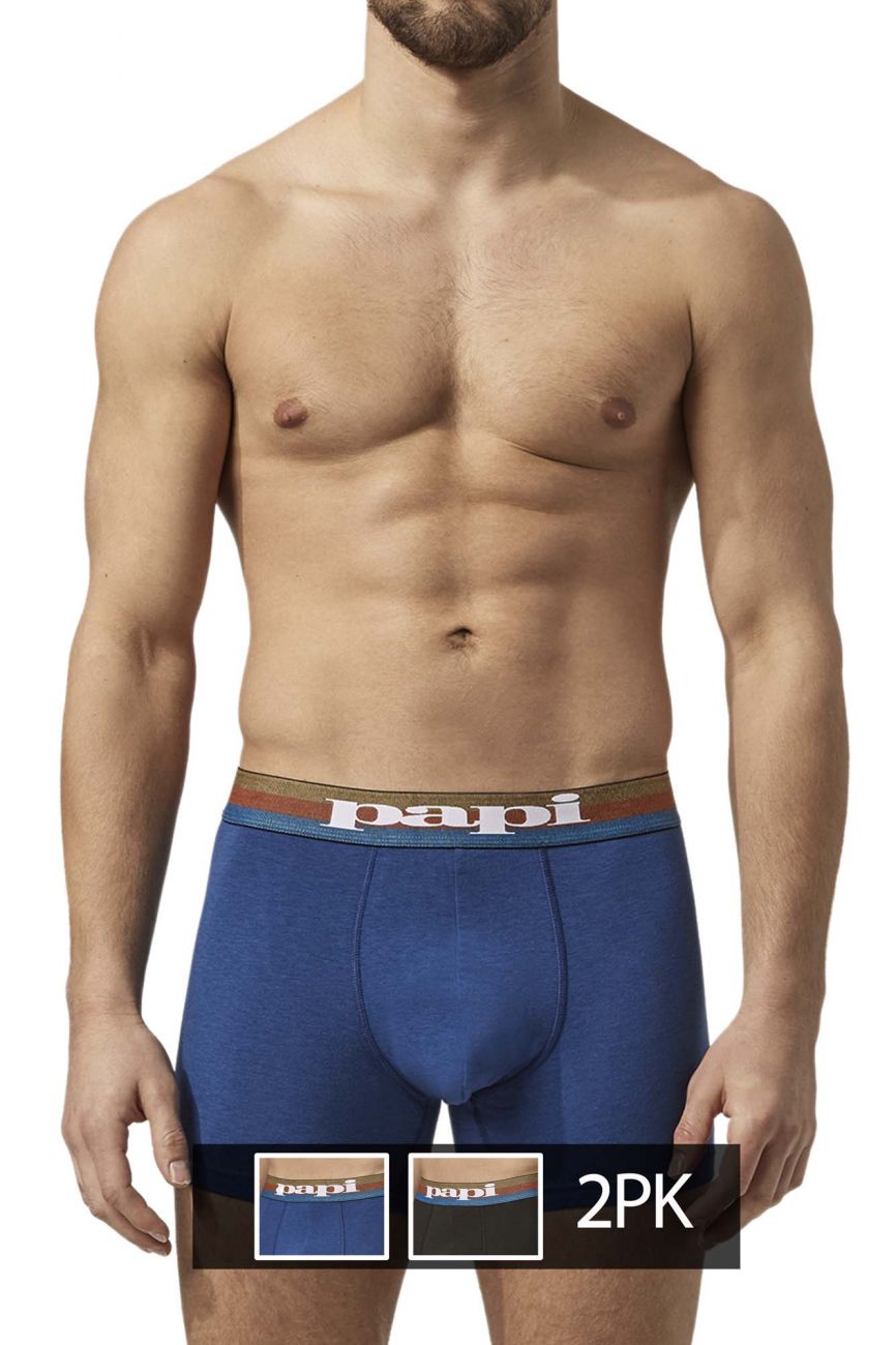 Papi Underwear 2 Pack Microflex Brazilian Boxer Briefs available at www.MensUnderwear.io - 1