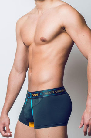 Men's trunk underwear - 2EROS AKTIV NRG Trunk Underwear - Radiant Blue available at MensUnderwear.io - Image 2