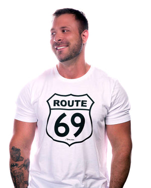 Shop Ajaxx63 Falcon Studios Route 69 Men's T-Shirt 6 available at MensUnderwear.io