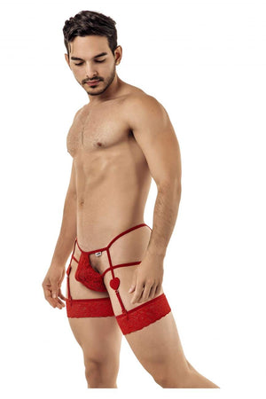 CandyMan Underwear Men's  Peek A Boo Garter Briefs