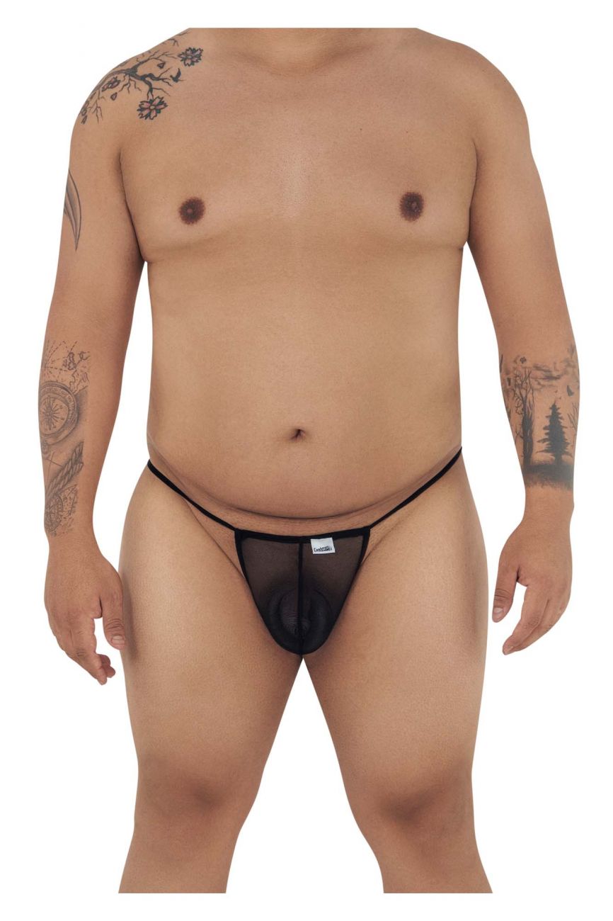 CandyMan Underwear Micro mesh Men's Plus Size thong available at www.MensUnderwear.io - 1