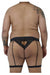 CandyMan Plus Size Lace Garter Male Thongs - available at MensUnderwear.io - 1