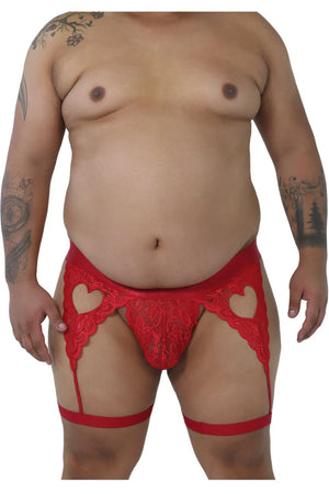 CandyMan Plus Size Lace Garter Male Thongs - available at MensUnderwear.io - 7