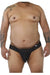 CandyMan Plus Size Peek-a-Boo Lace Male Thongs - available at MensUnderwear.io - 1