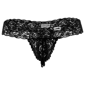 CandyMan Plus Size Peek-a-Boo Lace Male Thongs - available at MensUnderwear.io - 4