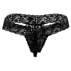 CandyMan Plus Size Peek-a-Boo Lace Male Thongs - available at MensUnderwear.io - 6