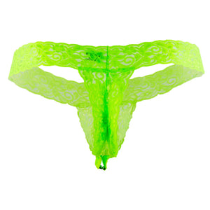 CandyMan Plus Size Peek-a-Boo Lace Male Thongs - available at MensUnderwear.io - 18