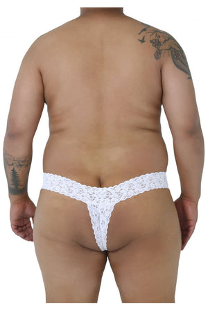 CandyMan Plus Size Peek-a-Boo Lace Male Thongs - available at MensUnderwear.io - 8