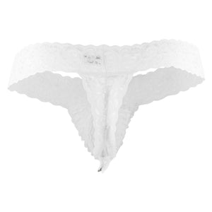 CandyMan Plus Size Peek-a-Boo Lace Male Thongs - available at MensUnderwear.io - 12