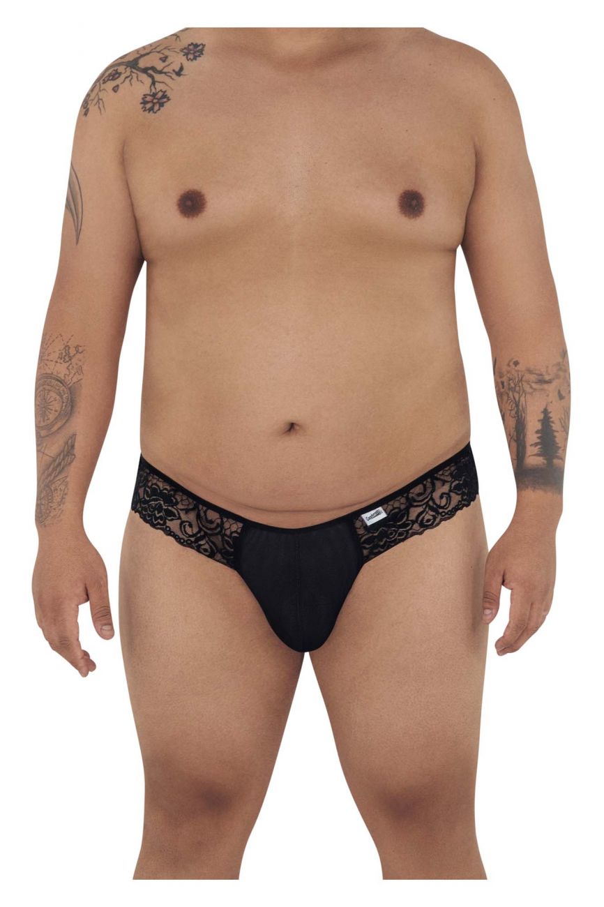 CandyMan Underwear Men's Plus Size Lace Thongs available at www.MensUnderwear.io - 1