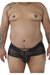 CandyMan Plus Size Lace-Mesh Trunks - available at MensUnderwear.io - 1