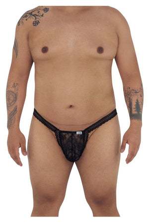 CandyMan Underwear Double Lace Men's Plus Size Thongs available at www.MensUnderwear.io - 1