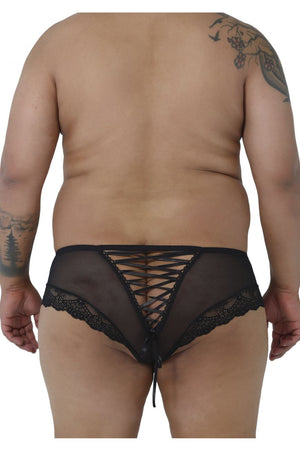 CandyMan Plus Size Men's Lace Briefs - available at MensUnderwear.io - 2