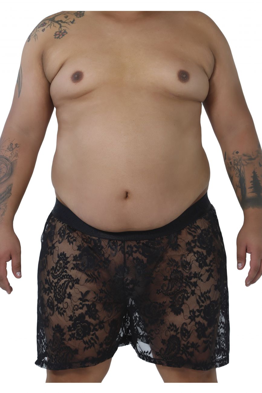 CandyMan Plus Size Men's Lace Boxers - available at MensUnderwear.io - 1