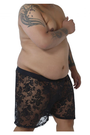 CandyMan Plus Size Men's Lace Boxers - available at MensUnderwear.io - 3