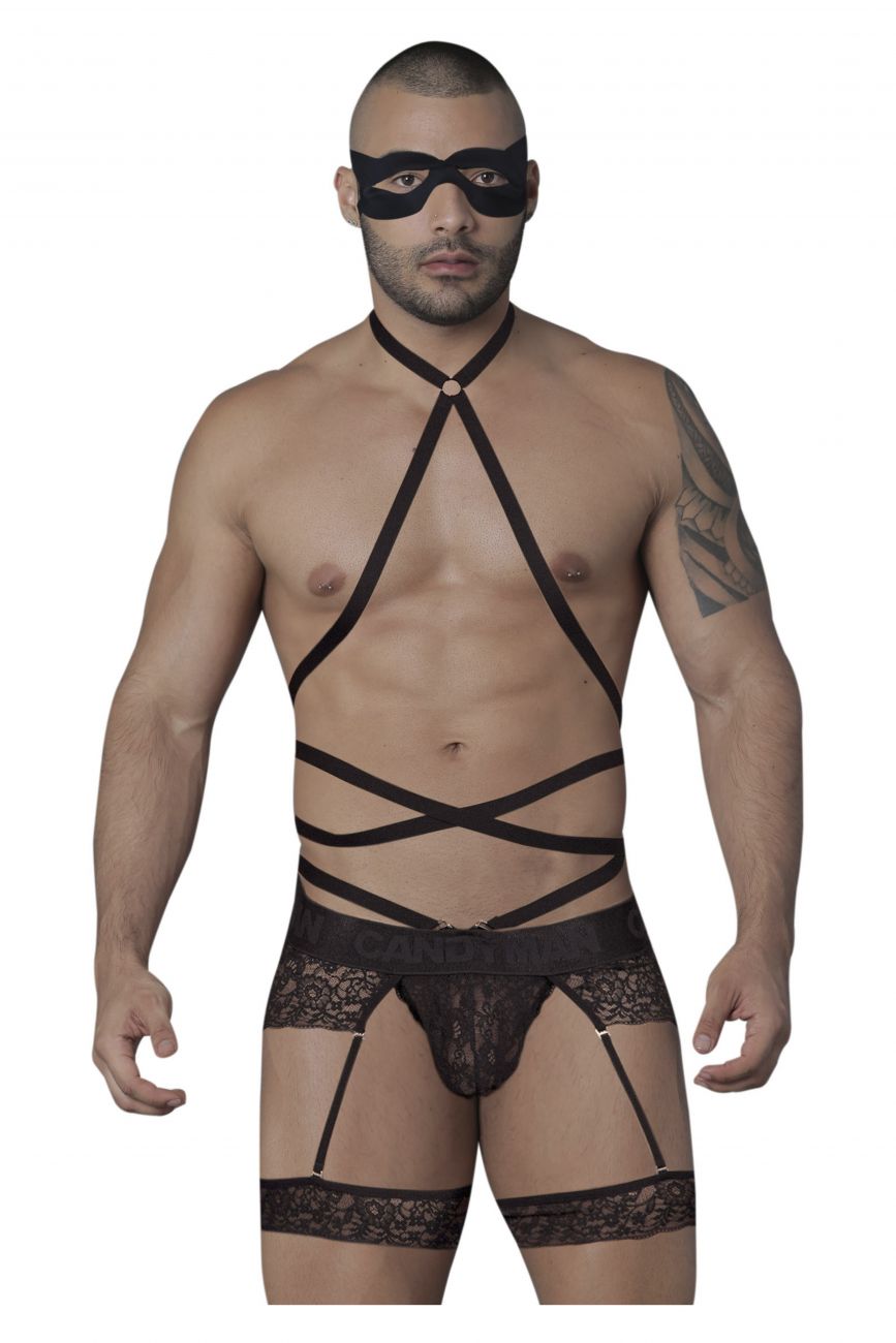 CandyMan Underwear Men's Lace Garter Costume - available at MensUnderwear.io - 1