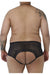 CandyMan Underwear Lace Mesh Plus Size Jockstrap available at www.MensUnderwear.io - 1
