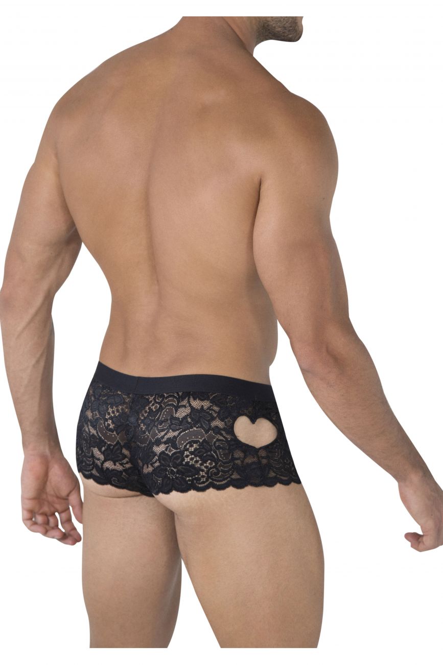 CandyMan Underwear Men's Heart Lace Trunks - available at MensUnderwear.io - 1