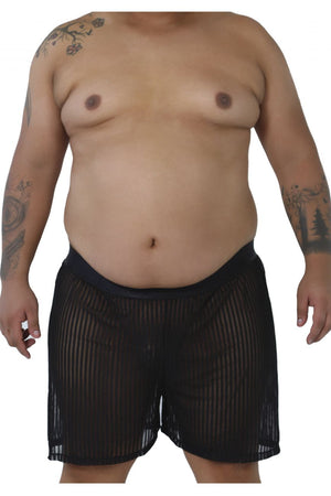 CandyMan Underwear Men's Plus Size Mesh Lounge Shorts - available at MensUnderwear.io - 1