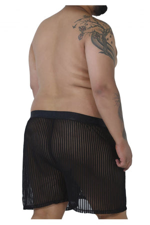CandyMan Underwear Men's Plus Size Mesh Lounge Shorts - available at MensUnderwear.io - 2
