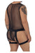 CandyMan Underwear Mesh Garter Men's Plus Size Bodysuit available at www.MensUnderwear.io - 1