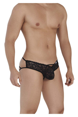 Male underwear model wearing CandyMan Underwear Bow Jockstrap available at MensUnderwear.io