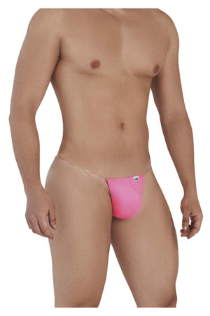 Male underwear model wearing CandyMan Underwear Men's Invisible Micro Thongs available at MensUnderwear.io