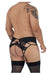 CandyMan Underwear Plus Size Men's Lace Garter-Jockstrap available at www.MensUnderwear.io - 1