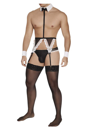 Male underwear model wearing CandyMan Underwear Men's French Maid Costume available at MensUnderwear.io
