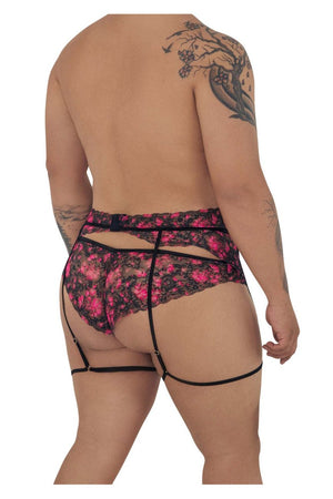 CandyMan Underwear Plus Size Men's Lace Garter Thongs available at www.MensUnderwear.io - 2