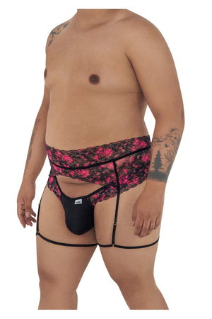 CandyMan Underwear Plus Size Men's Lace Garter Thongs available at www.MensUnderwear.io - 3