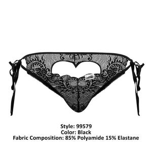 CandyMan Underwear Lace Heart Men's Bikini available at www.MensUnderwear.io - 7