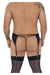CandyMan Underwear Plus Size Men's Lace Garter G-String available at www.MensUnderwear.io - 1