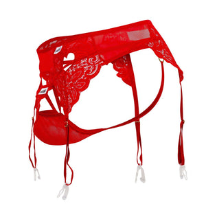 CandyMan Underwear Plus Size Men's Lace Garter G-String available at www.MensUnderwear.io - 11