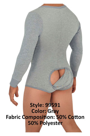 CandyMan Underwear Super V-Neck Bodysuit available at www.MensUnderwear.io - 10