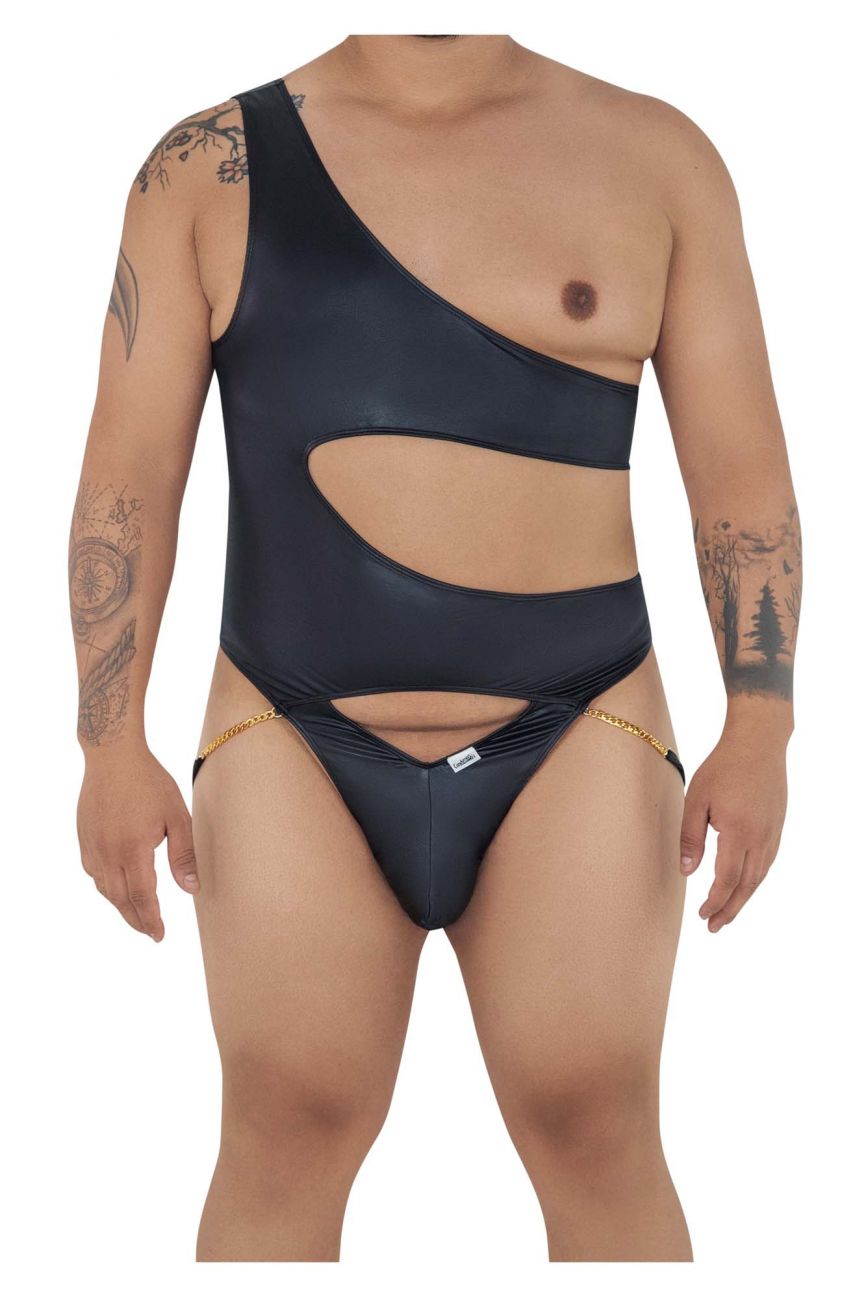 CandyMan Underwear One Shoulder Plus Size Men's Bodysuit available at www.MensUnderwear.io - 1