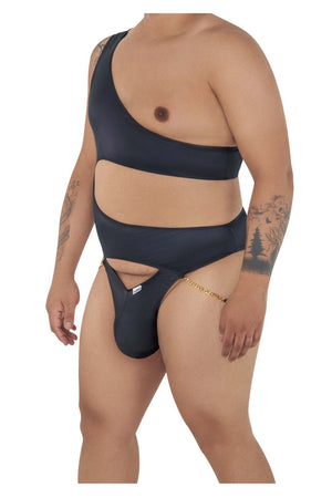 CandyMan Underwear One Shoulder Plus Size Men's Bodysuit available at www.MensUnderwear.io - 3