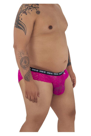 CandyMan Underwear Spank Me Plus Size Men's Lace Briefs available at www.MensUnderwear.io - 9