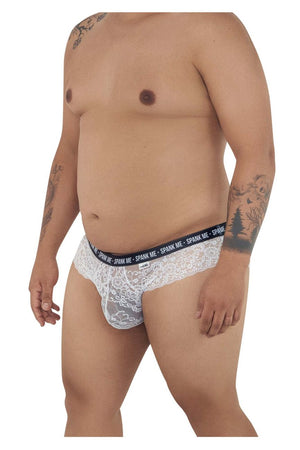 CandyMan Underwear Spank Me Plus Size Men's Lace Briefs available at www.MensUnderwear.io - 21