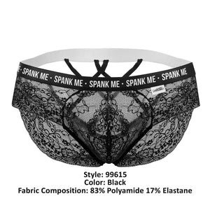 CandyMan Underwear Spank Me Men's Lace Briefs available at www.MensUnderwear.io - 7