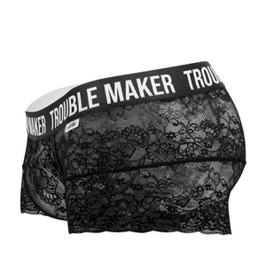 CandyMan Underwear Trouble Maker Men's Plus Size Lace Trunks available at www.MensUnderwear.io - 5