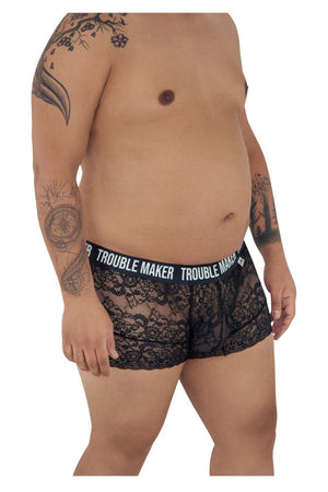 CandyMan Underwear Trouble Maker Men's Plus Size Lace Trunks available at www.MensUnderwear.io - 3