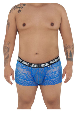 CandyMan Underwear Trouble Maker Men's Plus Size Lace Trunks available at www.MensUnderwear.io - 13