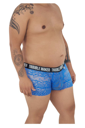 CandyMan Underwear Trouble Maker Men's Plus Size Lace Trunks available at www.MensUnderwear.io - 15