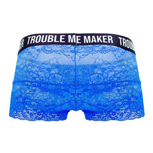 CandyMan Underwear Trouble Maker Men's Plus Size Lace Trunks available at www.MensUnderwear.io - 18