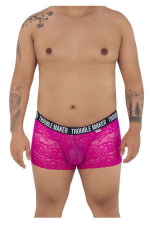 CandyMan Underwear Trouble Maker Men's Plus Size Lace Trunks available at www.MensUnderwear.io - 7