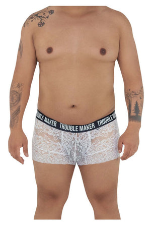 CandyMan Underwear Trouble Maker Men's Plus Size Lace Trunks available at www.MensUnderwear.io - 19