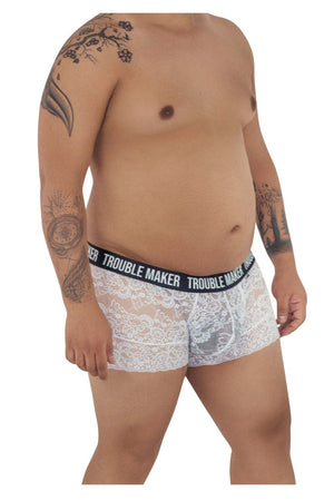 CandyMan Underwear Trouble Maker Men's Plus Size Lace Trunks available at www.MensUnderwear.io - 21