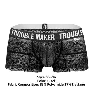 CandyMan Underwear Trouble Maker Men's Lace Trunks available at www.MensUnderwear.io - 7