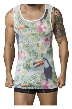 Men's tank tops - Clever Underwear Flowers Tank Top available at MensUnderwear.io - Image 3